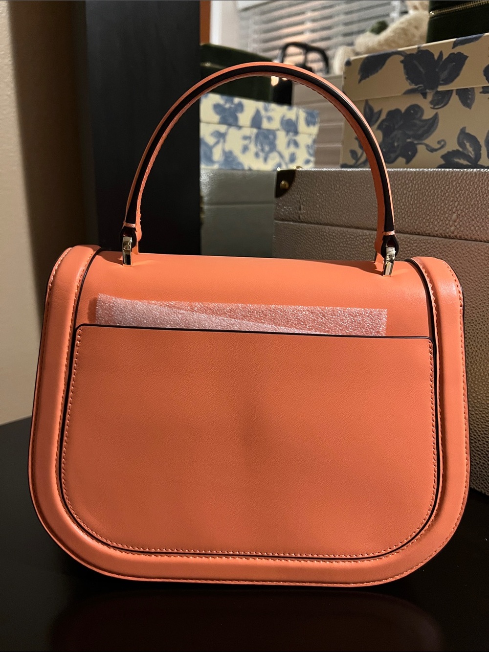 Kate Spade Gracie Coral Top-Handle Wicker Crossbody Bag - Picture 3 of 5